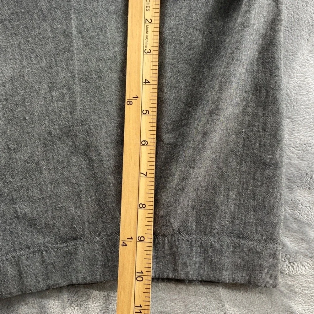 J.Crew‎ Rivington Mens 35 Grey Heathered Chambray Shorts Flat Front Preppy